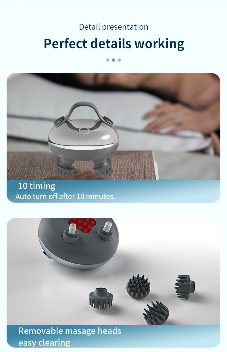 Waterproof Silicone Pet Scalp Massager 3 Hour Charging Time CHARGE Power Source