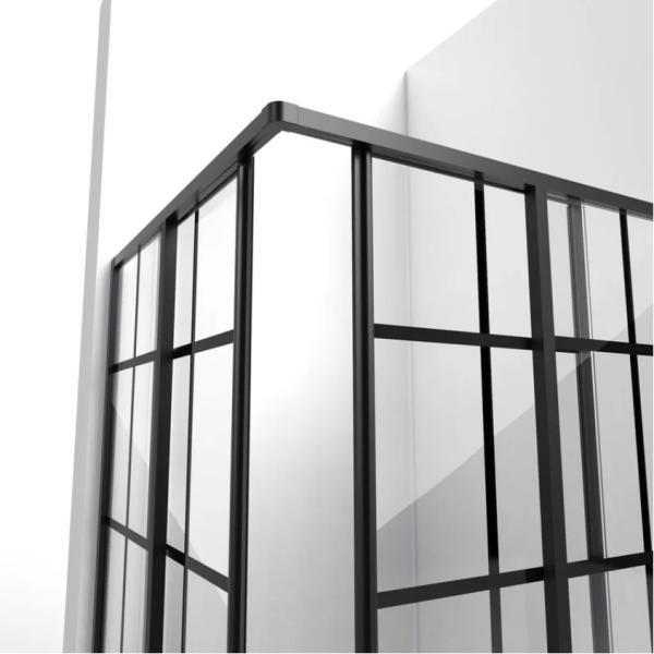 Buy cheap Black 8mm Thick Tempered Glass Shower Enclosure Frameless Silk Printing from wholesalers