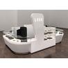 Buy cheap Curved White Coating Kiosk Jewelry Display Showcase Professional 3D Design from wholesalers