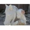 Buy cheap Multi-color marble sculpture with 2 feet height， First grade white Jade marble sculpture from wholesalers