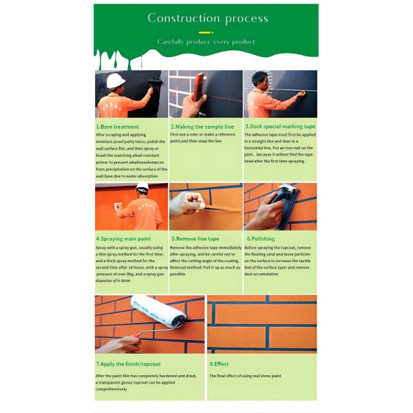 Base on Color Chart NEWNESS Exterior Natural Stone Paint For Project Or Residence