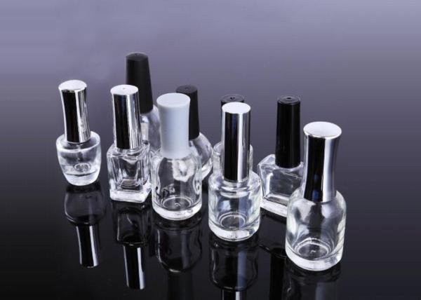Aluminum Caps Empty Glass Nail Polish Bottles , 10ml 12ml 15ml Empty Nail Polish