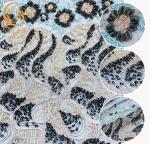 Buy cheap Gorgeous Beaded Lace Fabric Sequin Polyester Nylon Mesh Fabric For Evening Dress from wholesalers