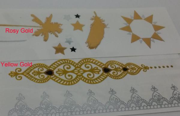 Buy cheap Rosy gold, yellow gold metallic tattoo from wholesalers