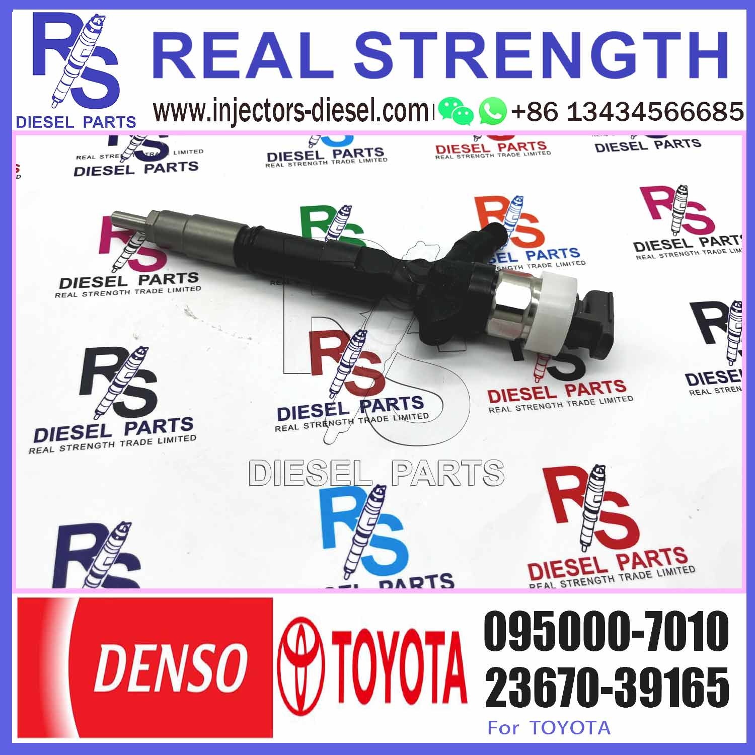 D-ENSO 095000-7010 23670-39165 Original New Diesel Fuel Injector 095000-7010 For T-oyota Truck 2KD Engine