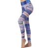 Buy cheap Multicolor Moisture Wicking Workout Patterned Yoga Pants Rainbow Color Polyester Spandex from wholesalers