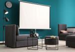 1.0 Gain Tripod Projection Screen 70"X70" Portable Cinema Simulation