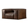 Buy cheap Relaxed SGS ISO Real Tan Leather Sofa Set Broad Arms Structured Cushions from wholesalers