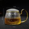 Buy cheap Anti Heat 400ml Tea Cup , Blooming / Loose Leaf Glass Tea Mug With Lid from wholesalers