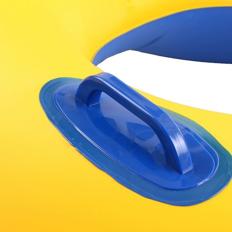 Yellow Double Inflatable Swimming Ring Pool Float For Adults Water Park Game Play