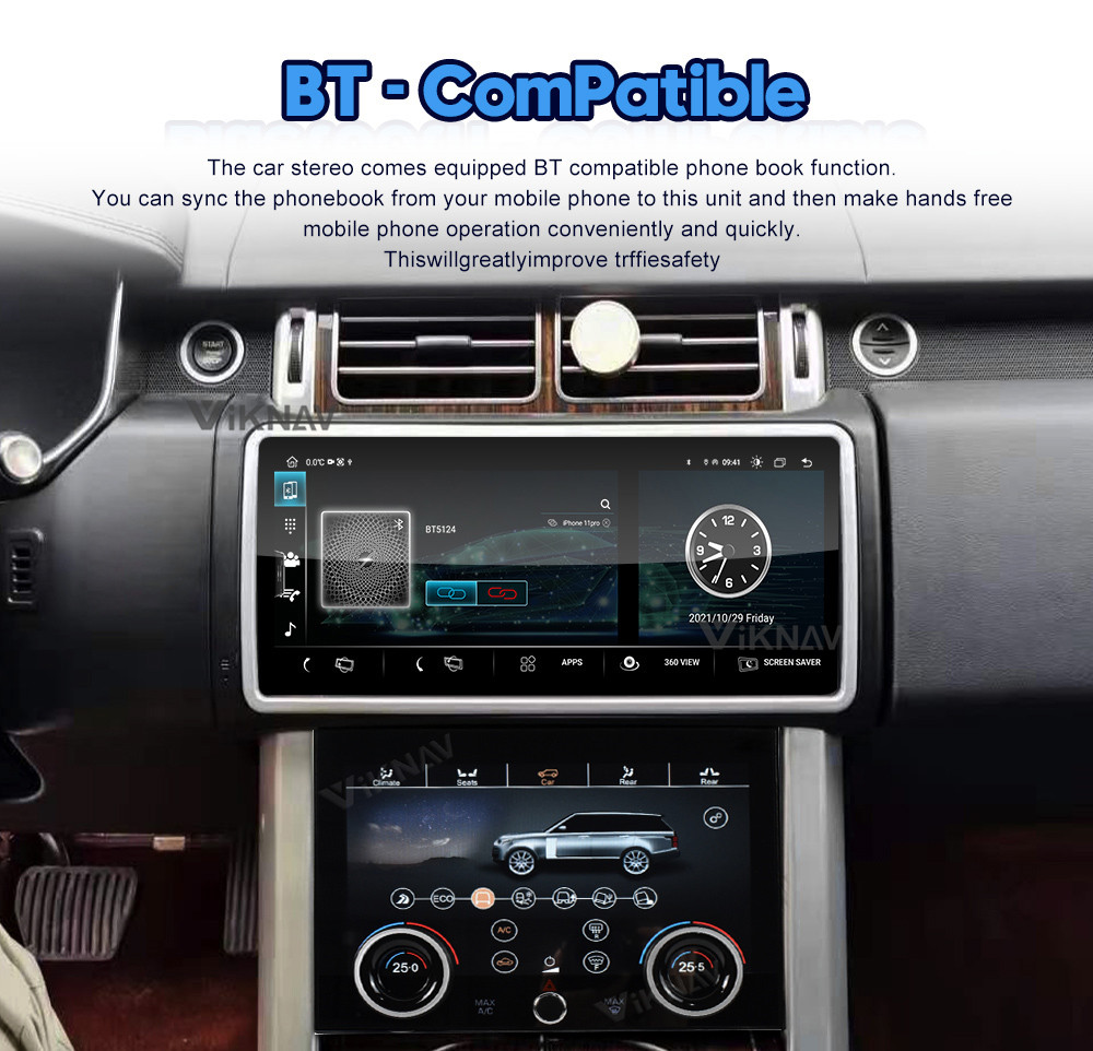 Car Radio Range Rover vogue L405 AC touching screen DVD Multimedia player carplay stereo AC Panel