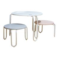 Buy cheap MDF Top Metal Legs Assemble 40kg Children Table And Chairs Set product