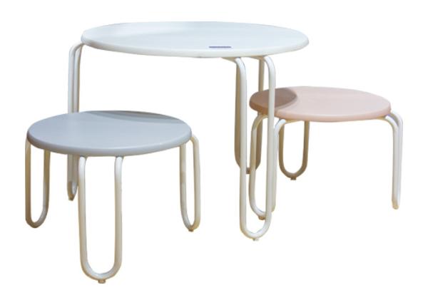 Buy cheap MDF Top Metal Legs Assemble 40kg Children Table And Chairs Set from wholesalers