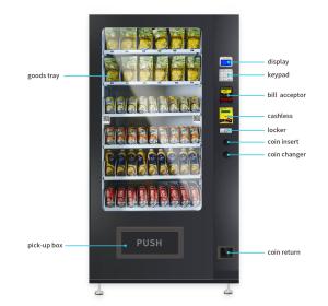 Wholesale Hot Selling Micron Intelligent Vending Machine 24 Hours Self-Service Snack Drink Vending Machine from china suppliers