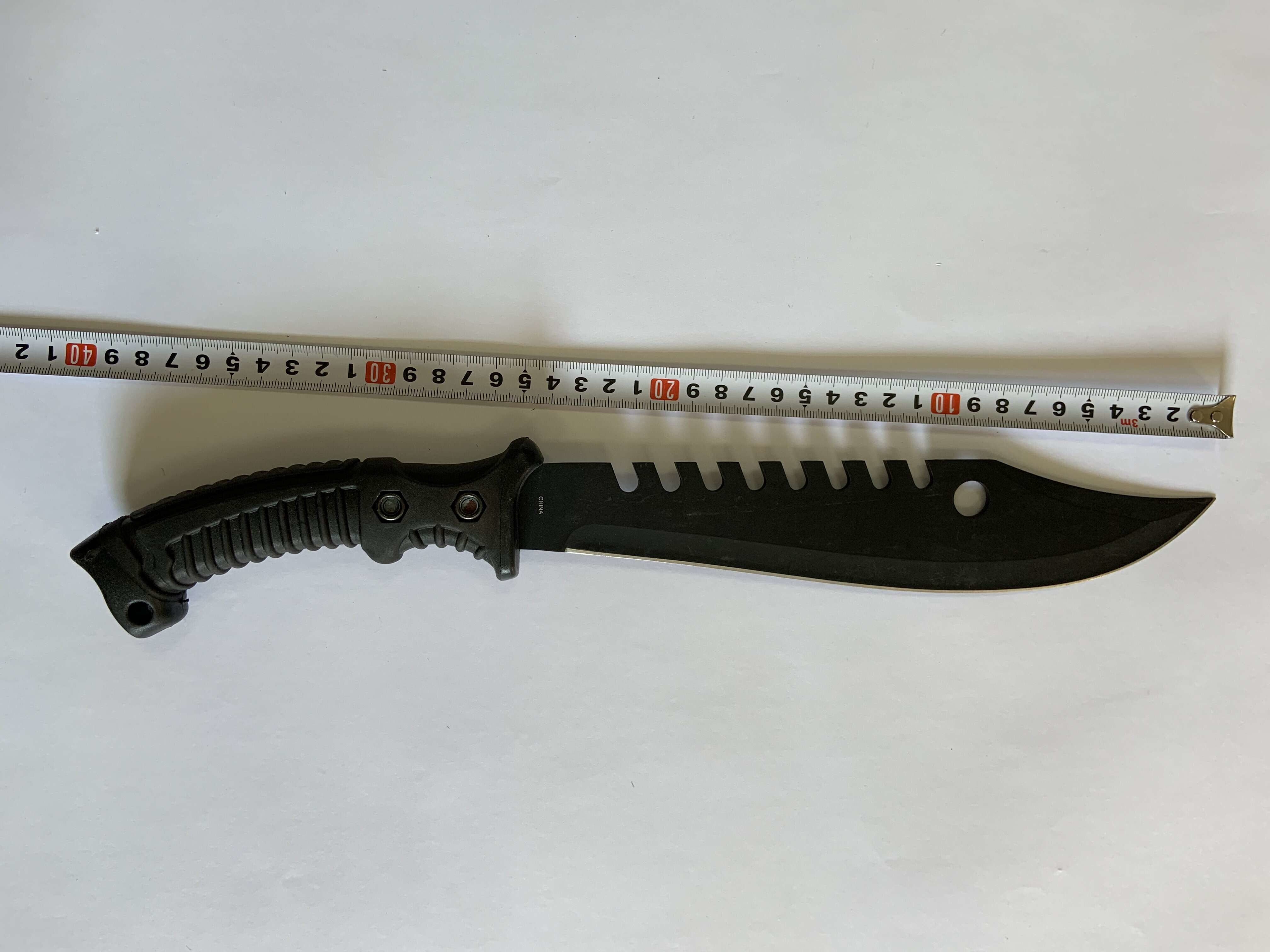 ODM 16in Rubber Handle Fixed Blade Hunting Knife 3mm Blade