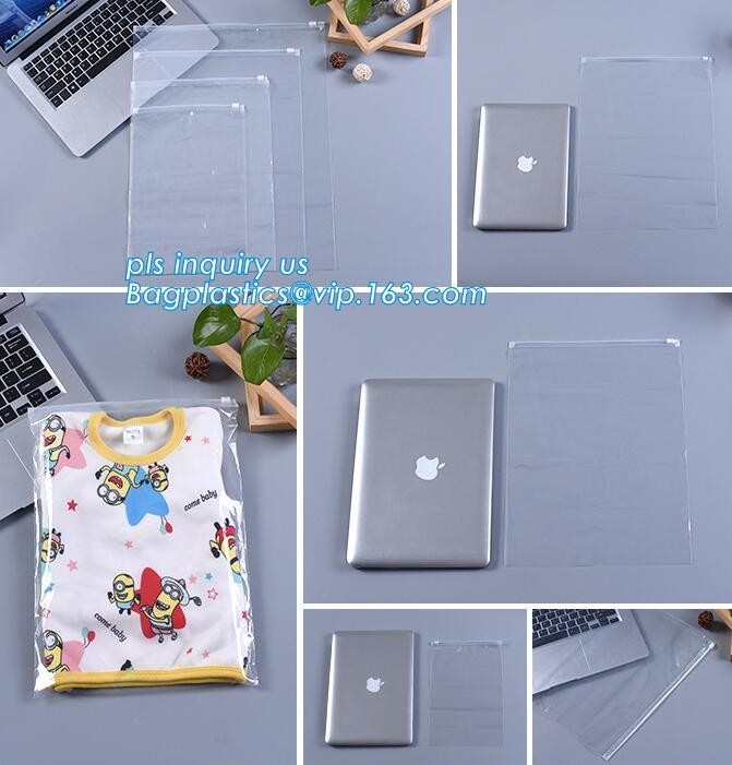 No-toxic clear transparent pvc slider custom logo zipper bag, designer bag zipper sliders different sizes Zip lockk bags