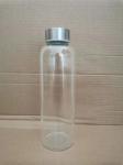 Hot Stamping Super High Borosilicate Material Water Cup with Stainless Steel Lid