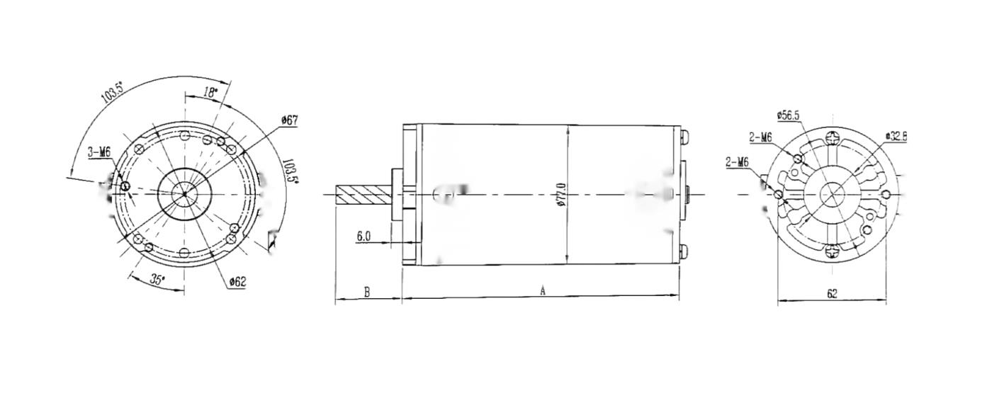 Factory Customized DC motor 100-240V electric motor 300-1200W for paper shredder Hot sales product