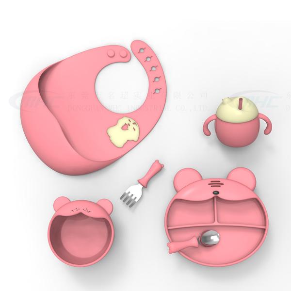 Non-Toxic Baby Feeding Set for 6-12 Months Standard Plate BPA-Free Non-Silicone
