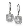 Buy cheap Customized 925 Sterling Silver Jewelry Earrings Round Cubic Zirconia Hoop Earrings from wholesalers