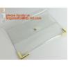 Buy cheap Button Closure PVC Clutch Bag For Women Handbag Snap Sleeve Cosmetic Makeup Bag, Satchel Golden Handle Chain Clutch PVC from wholesalers