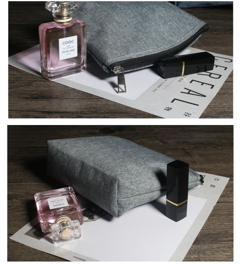 Multi-Function Pure Color Blank Portable Travel Makeup Cosmetic Bag