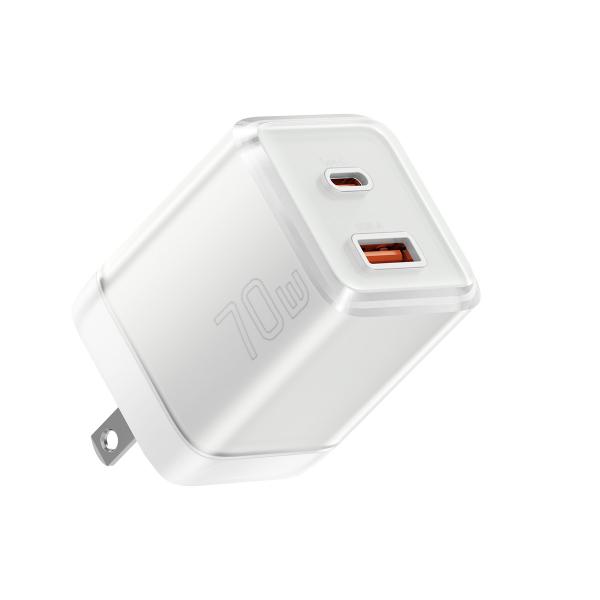 Buy cheap ESSAGER ES-CD42 Series GaN USB C Phone Charger Type C Charger 70W from wholesalers