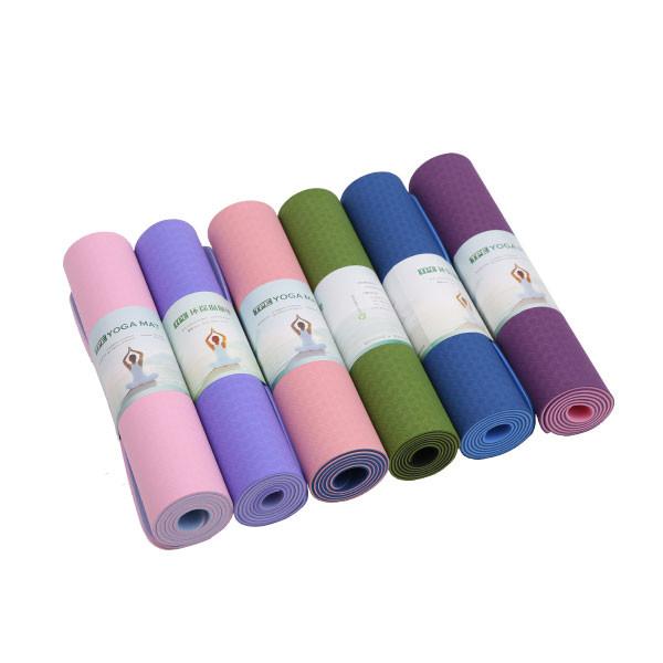 Buy cheap 183x61cm Double Layer Yoga Mat , 15mm Tpe Material Yoga Mat from wholesalers