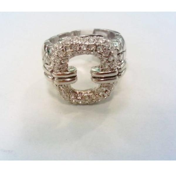 Buy cheap (R-78) Fashion Jewelry Silver Plated Square Pave Clear Cubic Zircon Ring from wholesalers