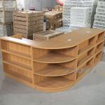 Flexible Wooden Supermarket Checkout Counter Convenience Store Cash Table