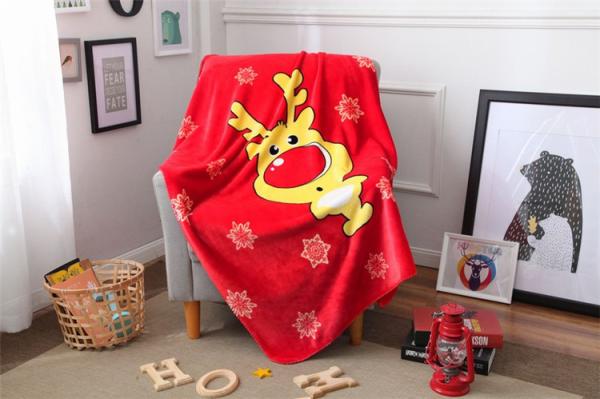 Buy cheap Christmas Flannel Screen Printed Blanket , Warm Polyester Kids Animal Blankets from wholesalers