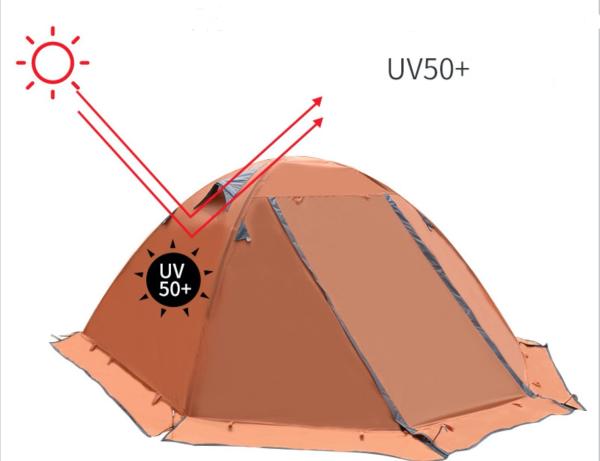 Buy cheap 210X180X130cm Orange Waterproof PU2000mm Coated 190T Polyester Cozy Camping Tent from wholesalers