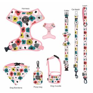 Buy cheap Custom Logo Collar Leash Harness Set Polyester Dog Harness Leash from wholesalers
