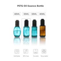 Buy cheap 30ml Essential Oil Bottles , Ellipse Peacock Blue Plastic Cosmetic Bottles product