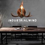 Antique deer antler wall lamp in restaurant bedroom vintage resin wall sconce