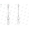 Buy cheap Loop End Wire Rope Lifting Slings / Steel Cable Slings Nickel Color With Clips from wholesalers