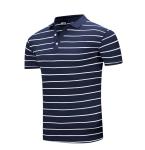 Multicolor Striped OEM Polo Collar T Shirt 100% Cotton