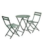 Full Steel Outdoor Garden Folding Table And Chairs Dining Set H73cm
