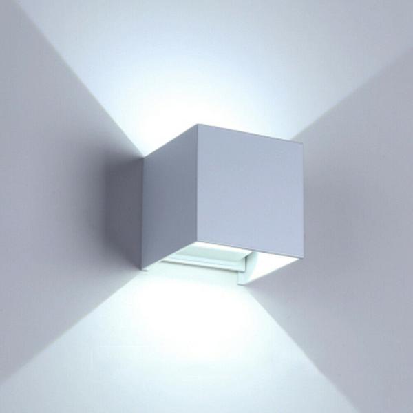 Buy cheap Europe style cube wall light white shell dimmable led wall light lamp down wall light 6w 12w from wholesalers
