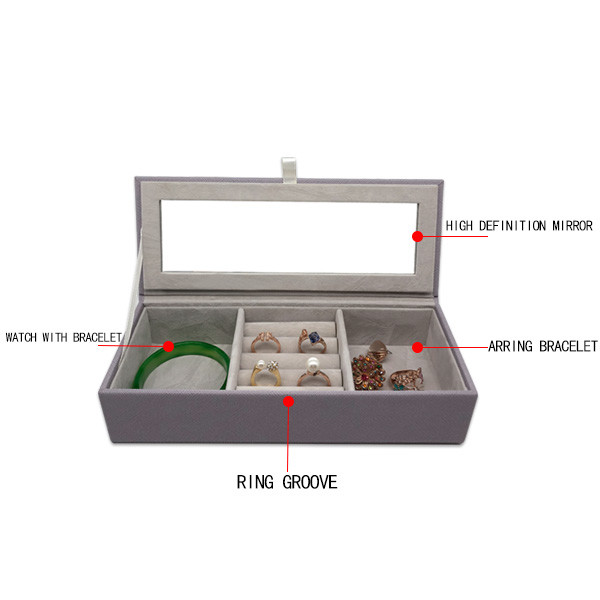 PU Leather Hot Stamping Jewelry Gift Boxes For Necklace