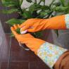 Buy cheap Household Long Sleeve Washing Up Gloves Cotton Flocklined Slip Resistance from wholesalers