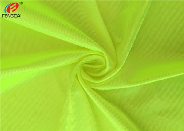 Buy cheap Yellow Shiny Dazzle 100% Polyester Tricot Knit Fabric For Basketball Uniform from wholesalers