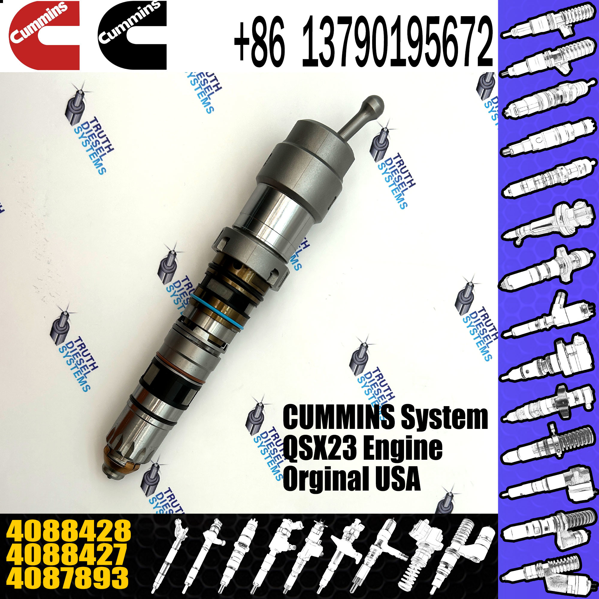 4326781 4088428 4087894 engine parts QSK60 QSK45 QSK diesel fuel injector 4326781 4088428