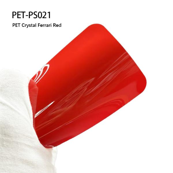 Buy cheap PET-PS021 PET Crystal Ferrari Red Vinyl Gloss Wrap Film Fatigue Resistant from wholesalers