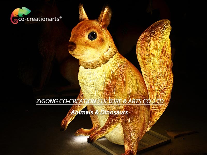 ISO Fiberglass Sculpture Squirrel Illuminated Animals Customizable