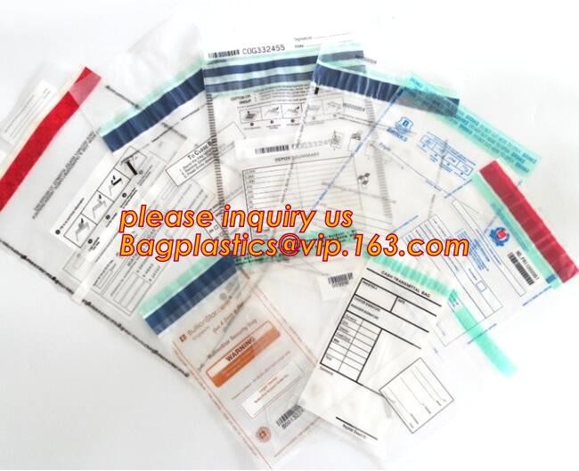 tamper proof sealing bags;security police bag;security bank coin bag, Custom Printed Self Adhesive Sealing Bank Money St