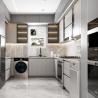 Buy cheap Smart Custom Kitchen Cabinets Design White Melamine Full Luxury Modern Kitchen Furniture Cabinet Sets For Home from wholesalers