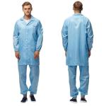 Buy cheap Anti Static ESD Work Suit 98% Polyester 2% Carbon Clean Room Clothes from wholesalers