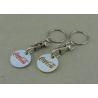 Buy cheap Silver Customized Trolley Coin Keyring Brass Trolley Tokens For Shopping Car from wholesalers