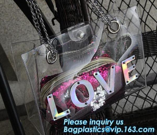 Buy cheap PVC material shoulder bags, women shoulder bag clear pvc crossbody bag, jelly shoulder tote bag, wallet, purse, bags, pa from wholesalers